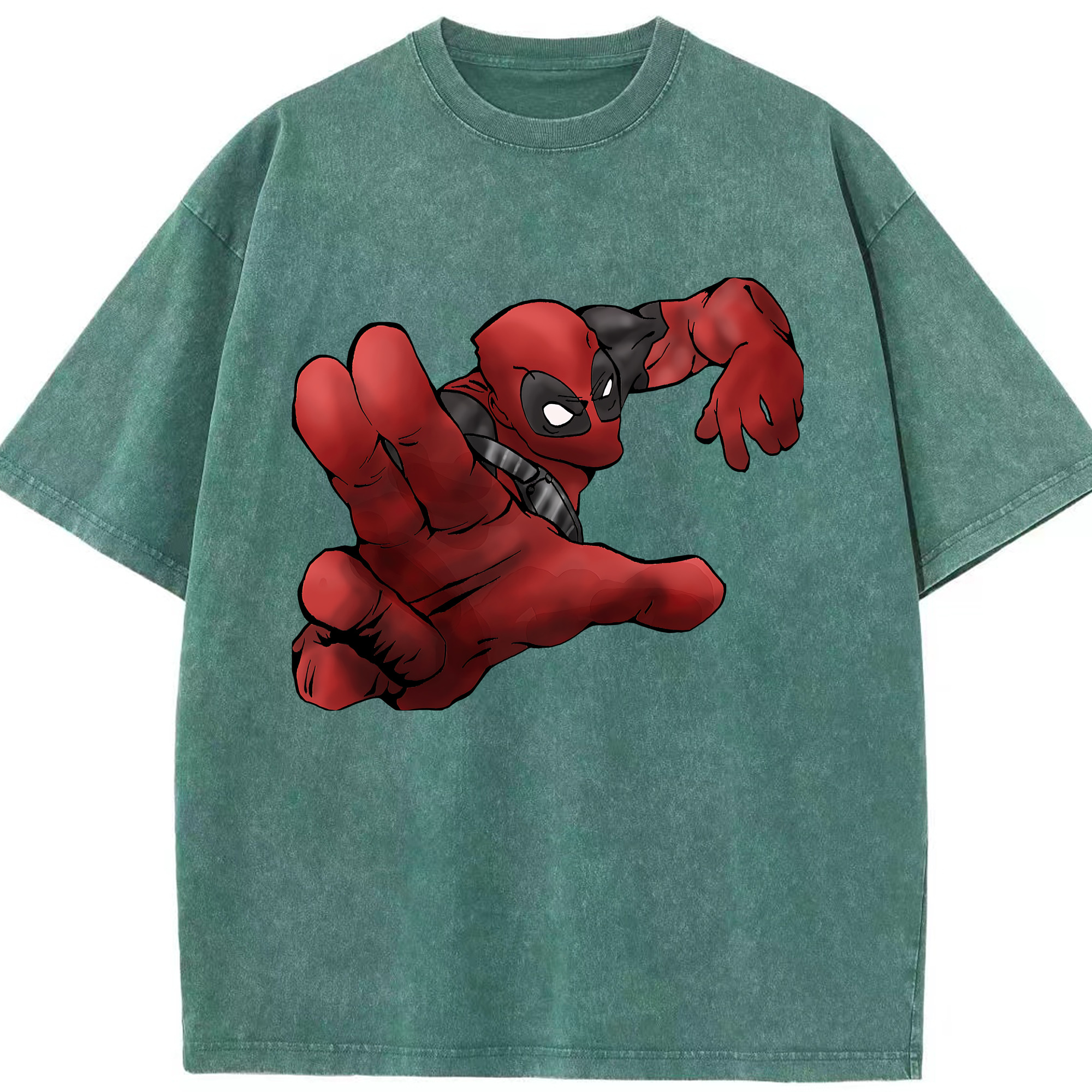 （画像用） Deadpool デッドプール 綿100% ヴィンテージ風 半袖Tシャツ（フロントプリント）